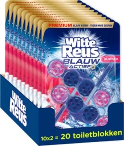 Witte Reus Blauw Actief Toiletblok - Bloesem - WC Blokjes Voordeelverpakking - 20 Stuks -Reinigingsproducten 1020x1200