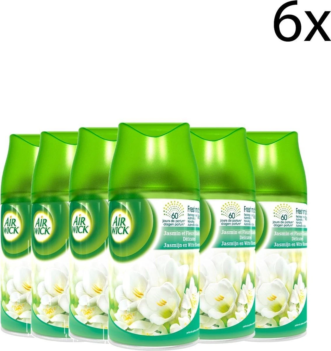 Air Wick Luchtverfrisser Navulling Freshmatic Jasmijn & Witte Bloemen 6 X 250 Ml 3 Air Wick Luchtverfrisser Navulling Freshmatic Jasmijn & Witte Bloemen 6 X 250 Ml
