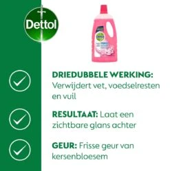 Dettol - Power & Fresh - Allesreiniger - Kersenbloesem - 8 X 1 Liter -Reinigingsproducten 1189x1200