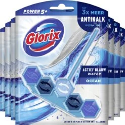 Glorix Power 5+ Ocean Toiletblokken - 7 Stuks - Voordeelverpakking -Reinigingsproducten 1195x1200