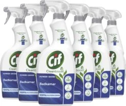 Cif CleanBoost Power & Shine Badkamer Spray - 6 X 750 Ml - Voordeelverpakking -Reinigingsproducten 1200x1009