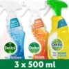 Dettol - 1,5L Allesreiniger Spray Power & Fresh - Badkamer 1x500 Ml Keuken 1x500ml Citrus 1x500ml - Voordeelverpakking -Reinigingsproducten 1200x1084