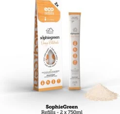 SophieGreen Eco-Refill Pakket; Allesreiniger Blue Rebel En Orange Patchouli, +Keukenreiniger + Badkamerreiniger (4x2 Navulling= 8 X750ml) -Reinigingsproducten 1200x1142
