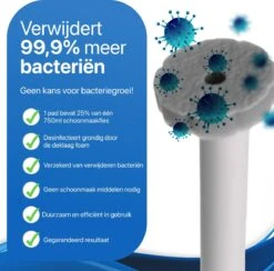 RevoBrush 28x Crystal Clean Foaming Pads Navulling - WC Borstel Met Houder Vrijstaand -Reinigingsproducten 1200x1184 3