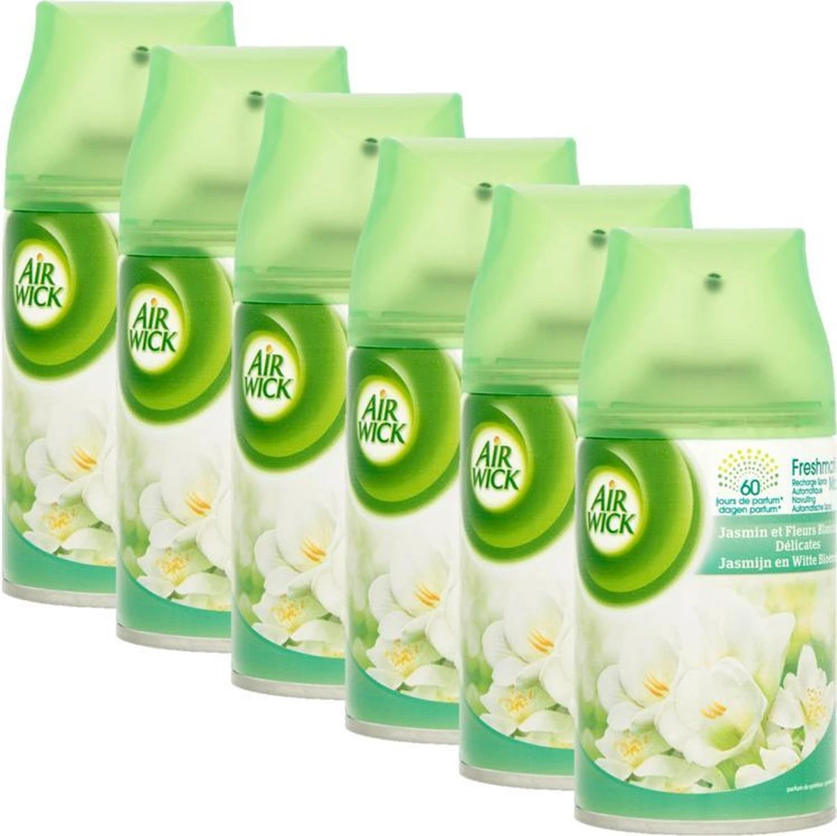 Air Wick Luchtverfrisser Navulling Freshmatic Jasmijn & Witte Bloemen 6 X 250 Ml 6 Air Wick Luchtverfrisser Navulling Freshmatic Jasmijn & Witte Bloemen 6 X 250 Ml - Afbeelding 4