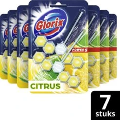 Glorix Power 5 Toiletblokken - Citroen - 7 X 2 Stuks - Voordeelverpakking -Reinigingsproducten 1200x1198 9