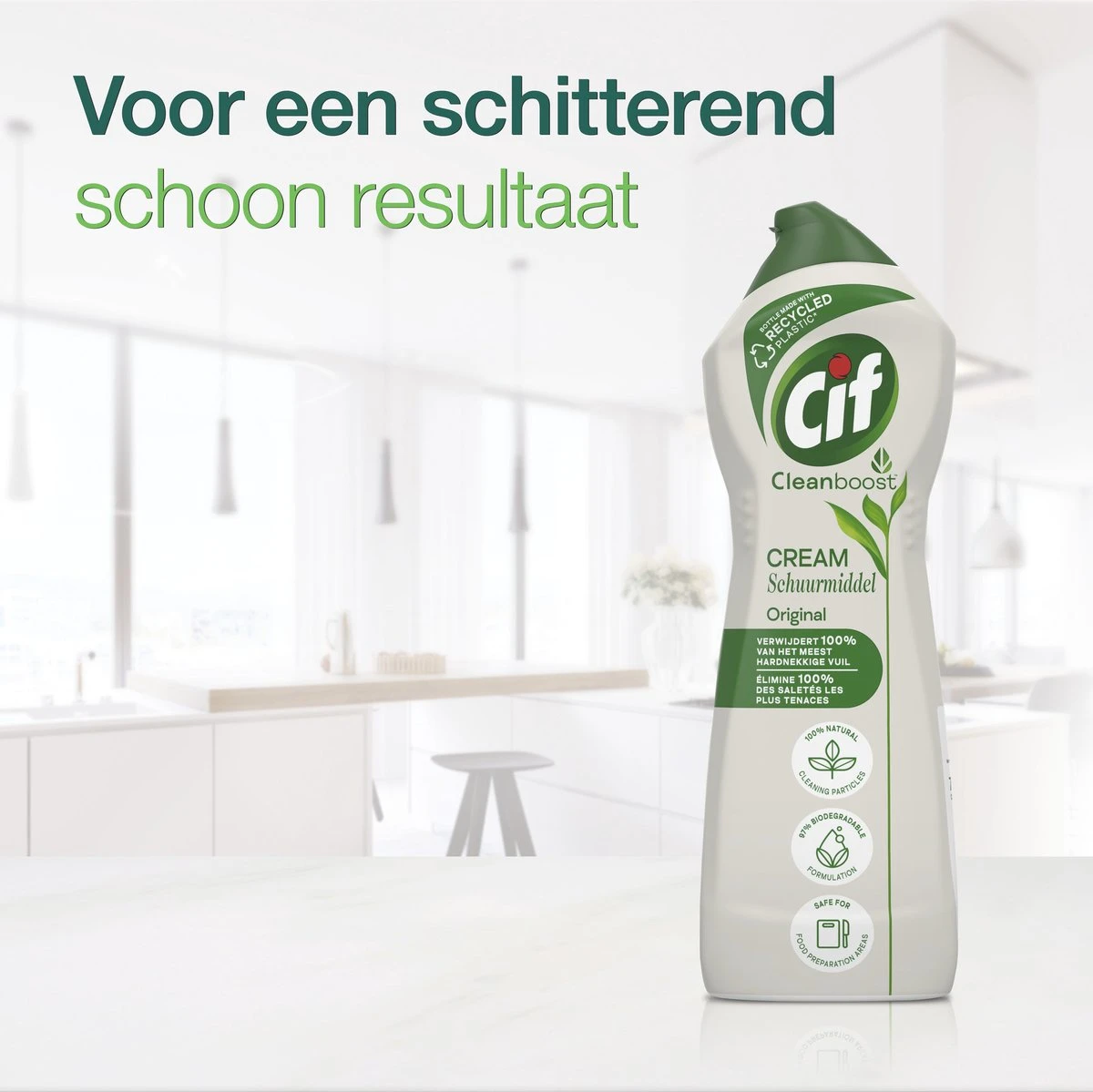 Cif CleanBoost Cream Original Schuurmiddel - 8 X 750 Ml - Voordeelverpakking 7 Cif CleanBoost Cream Original Schuurmiddel - 8 X 750 Ml - Voordeelverpakking - Afbeelding 5