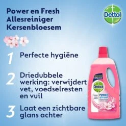 Dettol - Power & Fresh - Allesreiniger - Kersenbloesem - 8 X 1 Liter -Reinigingsproducten 1200x1200 45
