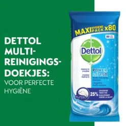 Dettol - Power & Fresh - Schoonmaakdoekjes - Oceaanfris - 4 X 80 Doekjes 10 Dettol - Power & Fresh - Schoonmaakdoekjes - Oceaanfris - 4 X 80 Doekjes -Reinigingsproducten 1200x1200 62