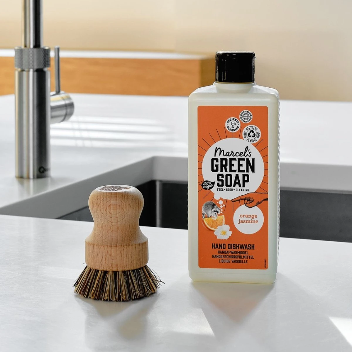 Marcel's Green Soap Afwasmiddel Sinaasappel & Jasmijn - 6 X 500 Ml 6 Marcel's Green Soap Afwasmiddel Sinaasappel & Jasmijn - 6 X 500 Ml - Afbeelding 4