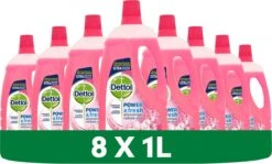 Dettol - Power & Fresh - Allesreiniger - Kersenbloesem - 8 X 1 Liter -Reinigingsproducten 1200x726