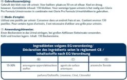 Glorix Schoonmaakmiddel: Urinoirtablet Glorix/ds 150 11 Glorix Schoonmaakmiddel: Urinoirtablet Glorix/ds 150 -Reinigingsproducten 1200x760 1