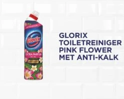 Glorix WC Powergel Toiletreiniger Pink Flower - 6 X 750 Ml - Voordeelverpakking -Reinigingsproducten 1200x961