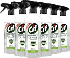 Cif Disinfect & Shine Original Desinfectie Spray - 6 X 500 Ml - Voordeelverpakking -Reinigingsproducten 1200x998