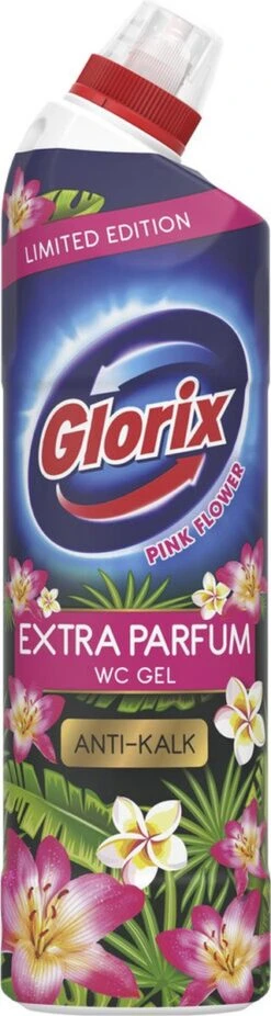 Glorix WC Powergel Toiletreiniger Pink Flower - 6 X 750 Ml - Voordeelverpakking -Reinigingsproducten 320x1200 1