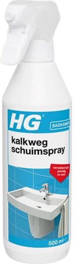 HG Kalkweg Schuimspray - 500ml - 100% Glans - Verwijdert En Voorkomt Kalk - Biologisch Afbreekbaar -Reinigingsproducten 348x1200