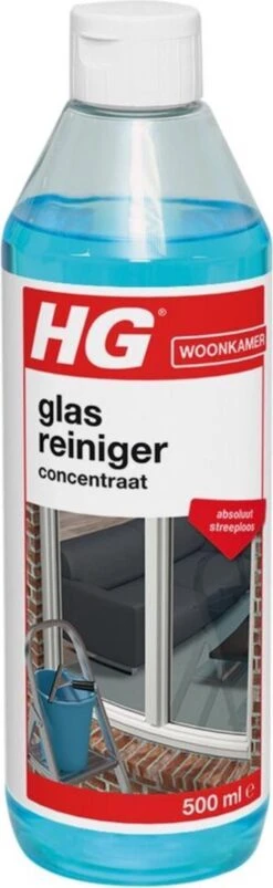 HG Glasreiniger Concentraat - 500ml - Reinigt Streeploos - De Keuze Van Professionele Glazenwassers -Reinigingsproducten 369x1200