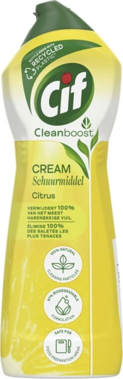 Cif CleanBoost Cream Citroen Schuurmiddel - 8 X 750 Ml - Voordeelverpakking 13 Cif CleanBoost Cream Citroen Schuurmiddel - 8 X 750 Ml - Voordeelverpakking -Reinigingsproducten 390x1200