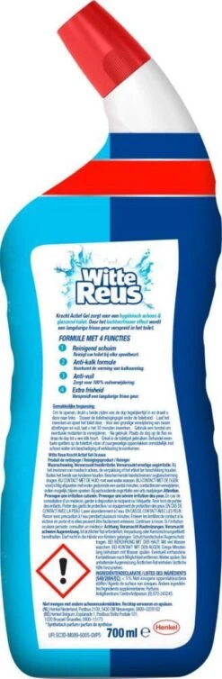 Witte Reus Toiletreiniger - Kracht Actief Gel Oceaan - Voordeelverpakking 10 X 700ml -Reinigingsproducten 393x1200 5