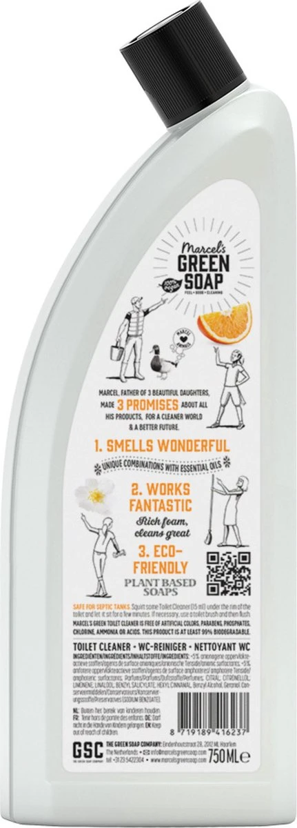 Marcel's Green Soap Toiletreiniger Sinaasappel & Jasmijn - 6 X 750 Ml 4 Marcel's Green Soap Toiletreiniger Sinaasappel & Jasmijn - 6 X 750 Ml - Afbeelding 2