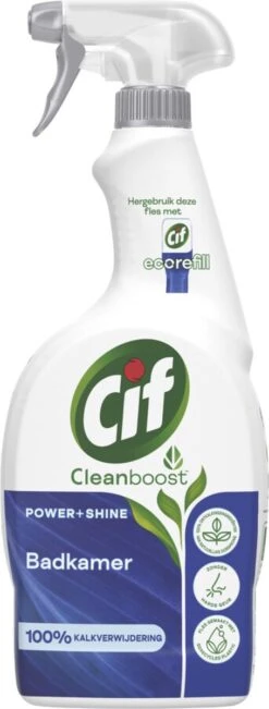 Cif CleanBoost Power & Shine Badkamer Spray - 6 X 750 Ml - Voordeelverpakking -Reinigingsproducten 455x1200 1