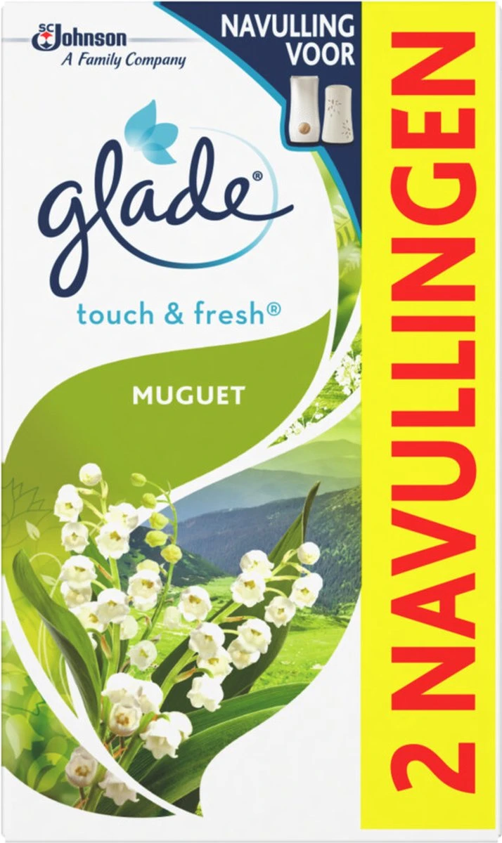 Glade By Brise Touch & Fresh Muguet Navulling - 2 Stuks 3 Glade By Brise Touch & Fresh Muguet Navulling - 2 Stuks