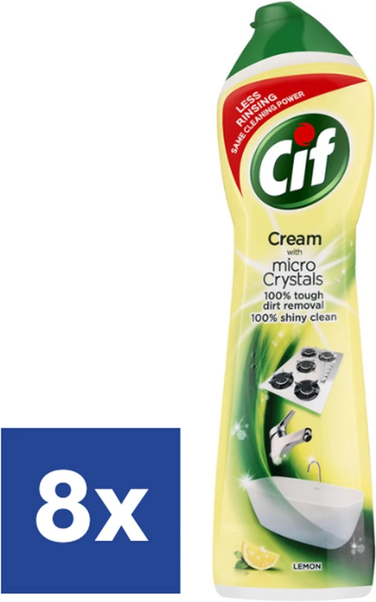 Cif Schuurmiddel Cream Citroen - 8 X 500 Ml 3 Cif Schuurmiddel Cream Citroen - 8 X 500 Ml