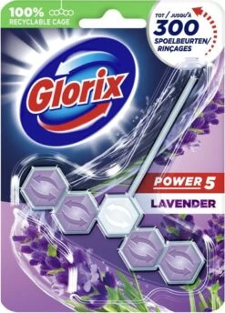 Glorix Power 5 Toiletblokken - Lavendel - 9 Stuks - Voordeelverpakking -Reinigingsproducten 861x1200