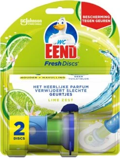 WC Eend Houder Fresh Discs Lime Zest + 3 X 6 Discs Navulling 7 WC Eend Houder Fresh Discs Lime Zest + 3 X 6 Discs Navulling -Reinigingsproducten 913x1200 1